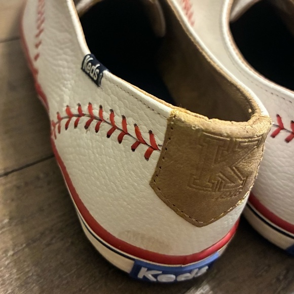 Keds Champion Pennant Leather Lace Up Sneakers Tennis Shoes 8 Like New - Picture 8 of 13